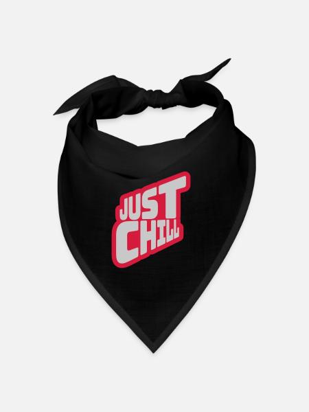 Just Chill Text Logo - Bandana Dreieckstuch - Schwarz