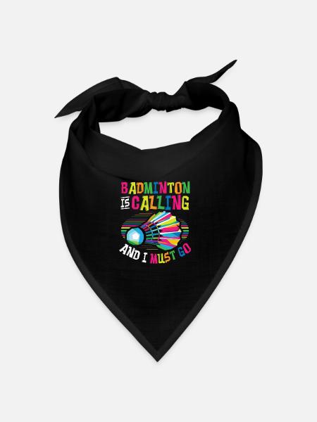 Badminton Ruft Badminton - Bandana Dreieckstuch - Schwarz