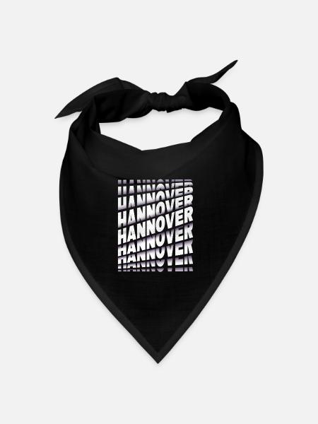 Hannover Deutschland Stadt Schrift Skyline Heimat - Bandana Dreieckstuch - Schwarz