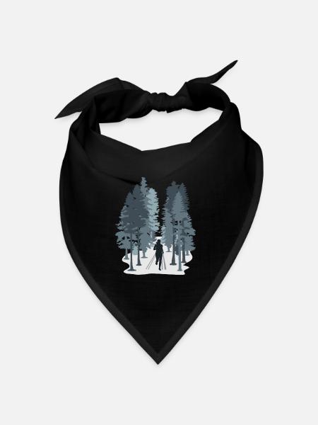 Laufen, Läuferin, Frau beim Trail Running - Bandana Dreieckstuch - Schwarz