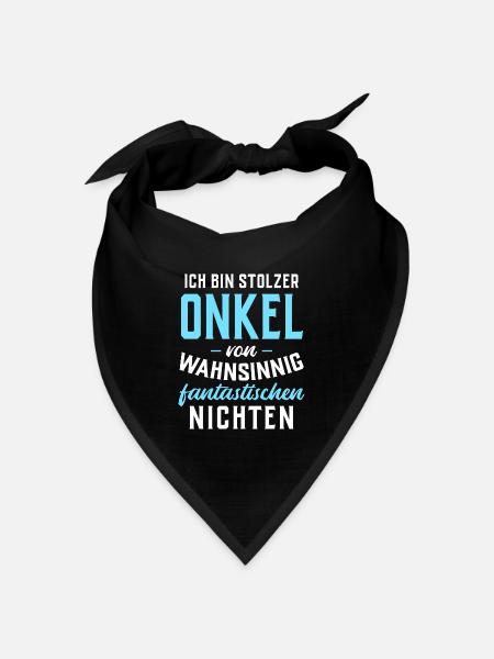 Stolzer Onkel von wahnsinnig fantastischen Nichten - Bandana Dreieckstuch - Schwarz