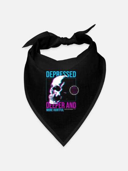 Depressed Streetwear - Bandana Dreieckstuch - Schwarz