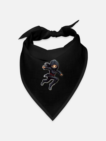 Charming Ninja Fighter I Ninja Girl I Ninja - Bandana Dreieckstuch - Schwarz