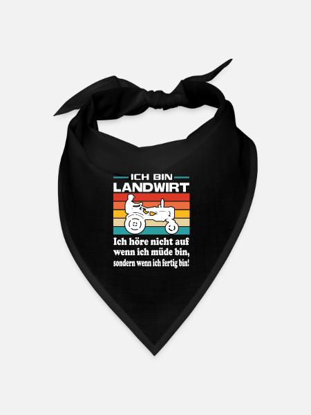 Bauern Protest Landwirt Schnauze voll - Bandana Dreieckstuch - Schwarz