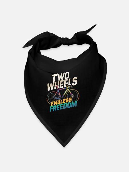 Unendliche Freiheit Zweiräder Fahrraddesign - Bandana Dreieckstuch - Schwarz