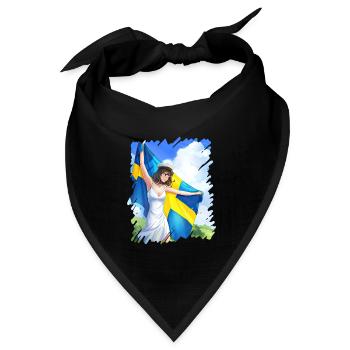 Abschlussfeier 2024 Abiturfeier - Bandana Dreieckstuch - Schwarz - Vorne