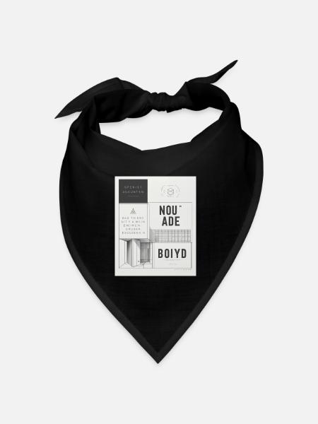 Poster für moderne Architektur - Bandana Dreieckstuch - Schwarz