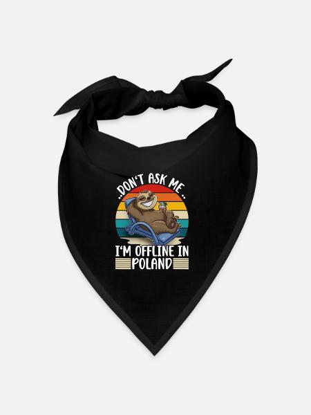 Polen Urlaub - Bandana Dreieckstuch - Schwarz
