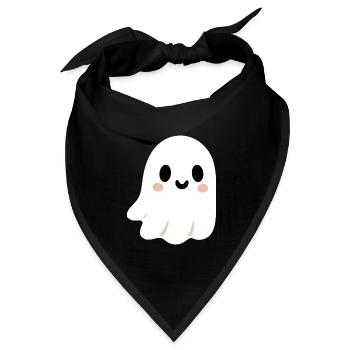 Niedlicher Geist - Bandana Dreieckstuch - Schwarz - Vorne