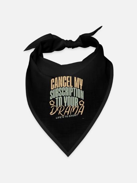 Drama-Typografie-Design abbrechen - Bandana Dreieckstuch - Schwarz