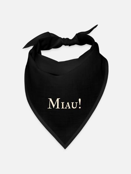 Miau ! - Bandana Dreieckstuch - Schwarz
