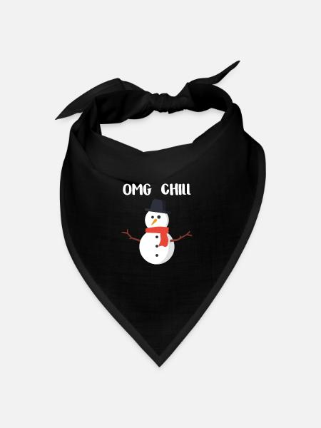 OMG Chill Geschenk für Chill People - Bandana Dreieckstuch - Schwarz