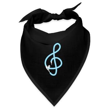 Music is the key - Musik - Sound - Lied - Lyrics - Bandana Dreieckstuch - Schwarz - Vorne