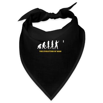 Dart - Evolution - Lustig - Geschenk - Bandana Dreieckstuch - Schwarz - Vorne
