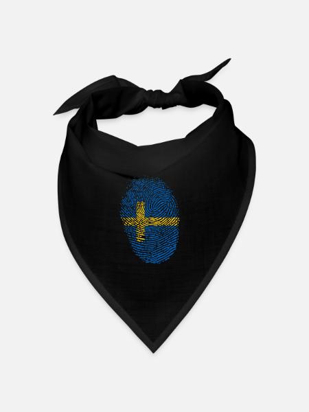 Schweden - Bandana Dreieckstuch - Schwarz