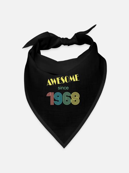 awesome since 1968 retro vintage - Bandana Dreieckstuch - Schwarz