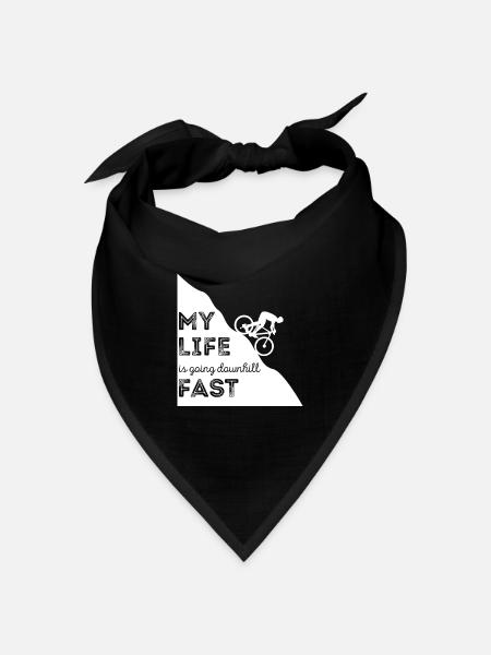 Mountainbiken - Mountainbike - Mountainbiker - Bandana Dreieckstuch - Schwarz