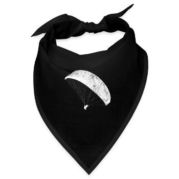 Paragliding - Gleitschirm - Gleitschirmfliegen - Bandana Dreieckstuch - Schwarz - Vorne