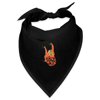 Faultier Slow but Sure - Bandana Dreieckstuch - Schwarz - Vorne