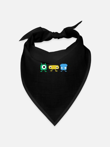 Monster - Bandana Dreieckstuch - Schwarz