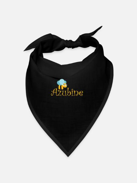 AZUBI Azubine, Azubiene Geschenk T-Shirt - Bandana Dreieckstuch - Schwarz