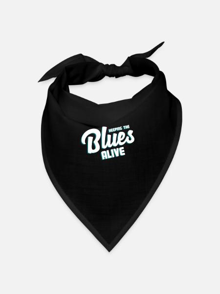 Blues Musik Vintage Shirt - Bandana Dreieckstuch - Schwarz