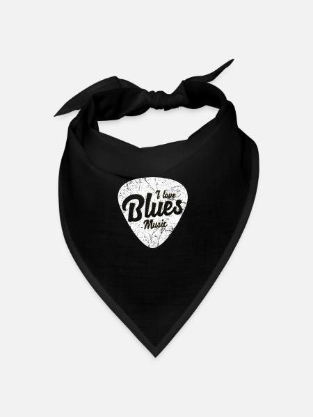 Blues Gitarre Gitarrist Musikinstrument Musik - Bandana Dreieckstuch - Schwarz