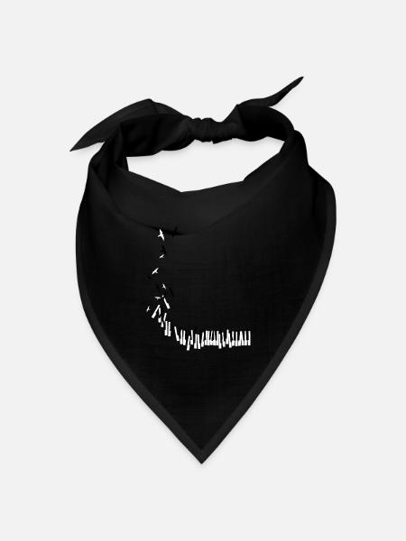 Piano - Bandana Dreieckstuch - Schwarz