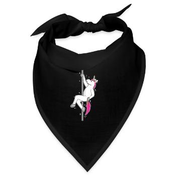 Funny Unicorn Haloween Pole Dancing - Bandana Dreieckstuch - Schwarz - Vorne