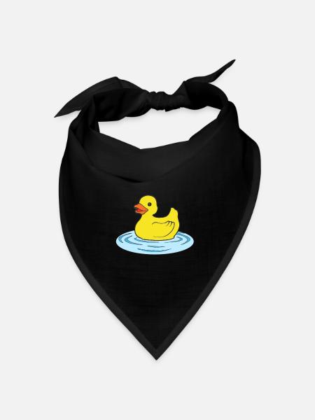 Badeente - Bandana Dreieckstuch - Schwarz