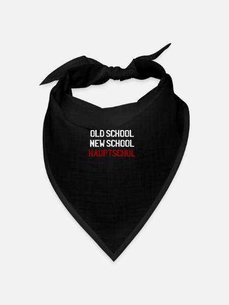Old school New School Hauptschule - Bandana Dreieckstuch - Schwarz