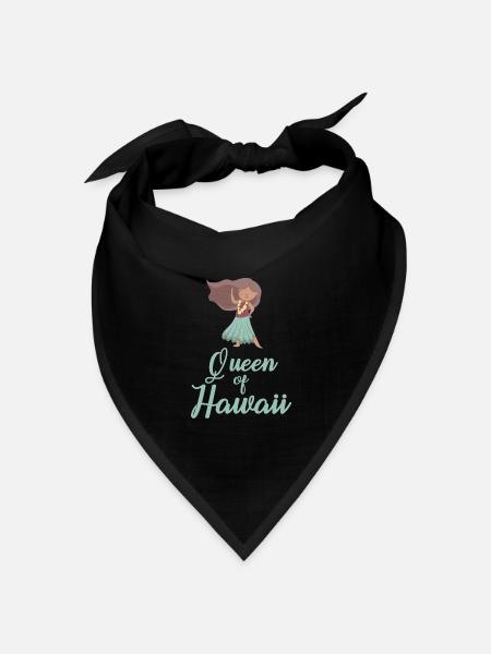 Königin von Hawaii - Bandana Dreieckstuch - Schwarz