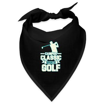 Campus Classic Sport Golf T-Shirt Design - Bandana Dreieckstuch - Schwarz - Vorne