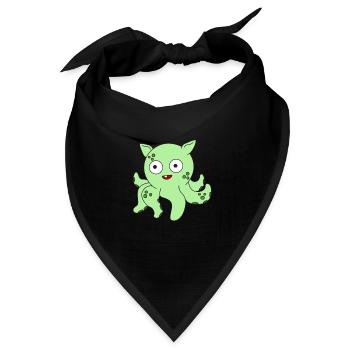 Das kleine aber entzückende Dumbo Octopus T-Shirt - Bandana Dreieckstuch - Schwarz - Vorne