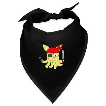 Das kleine aber entzückende Dumbo Octopus T-Shirt - Bandana Dreieckstuch - Schwarz - Vorne