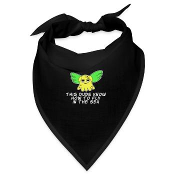 Das kleine aber entzückende Dumbo Octopus T-Shirt - Bandana Dreieckstuch - Schwarz - Vorne