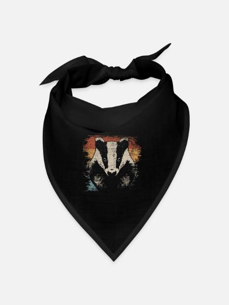 Dachs - Bandana Dreieckstuch - Schwarz