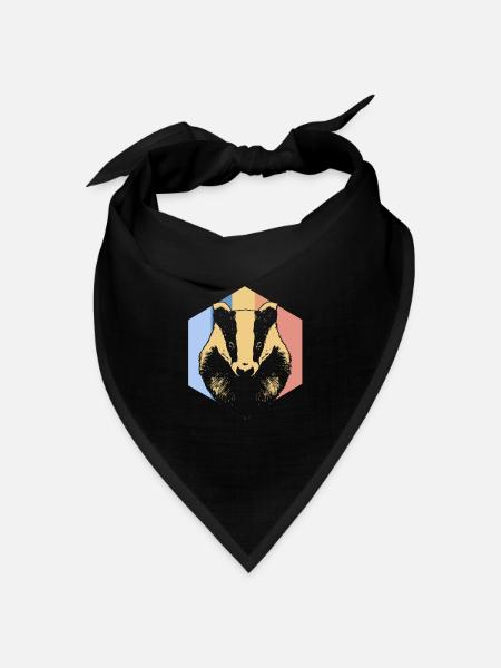 Dachs - Bandana Dreieckstuch - Schwarz