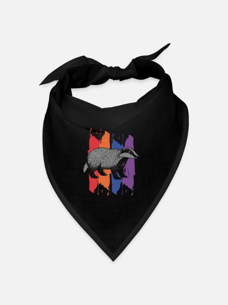 Dachs - Bandana Dreieckstuch - Schwarz