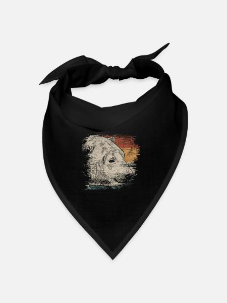 Eisbär - Bandana Dreieckstuch - Schwarz