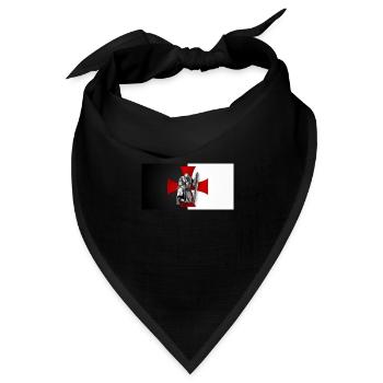 The Templar - Der Templer - Bandana Dreieckstuch - Schwarz - Vorne