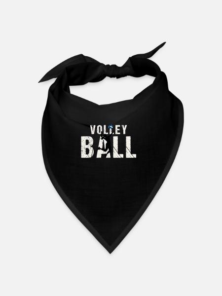 Cooles Volleyball Geschenk - Bandana Dreieckstuch - Schwarz