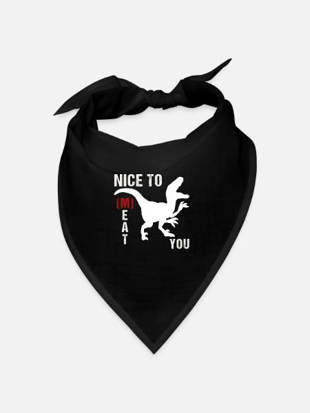 schön dich zu essen raptor - Bandana Dreieckstuch - Schwarz