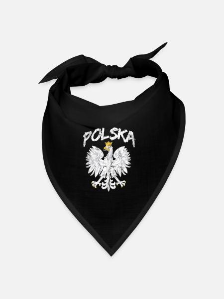 Polska Polen Poland polnischer Adler - Bandana Dreieckstuch - Schwarz