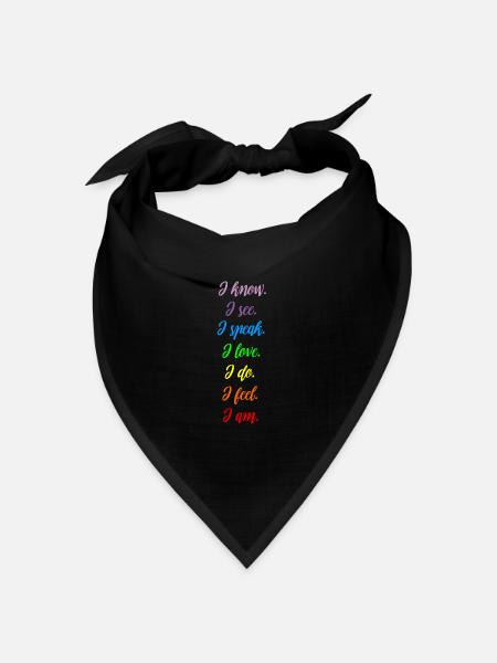 Chakra Mantra Zen Meditation T-Shirt I Yoga üben - Bandana Dreieckstuch - Schwarz