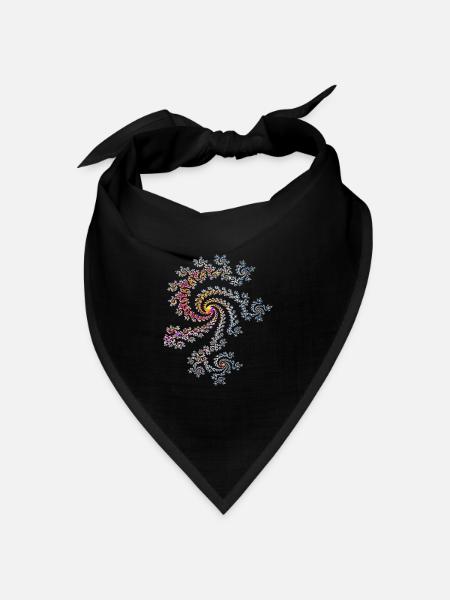 Mandelbrot Fractal - Bandana Dreieckstuch - Schwarz