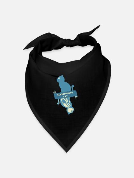 Schrödingers Katze TShirt Physik T-Shirt geschenk - Bandana Dreieckstuch - Schwarz