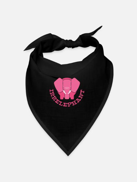 Irrelephant mit dem Elefant - Bandana Dreieckstuch - Schwarz