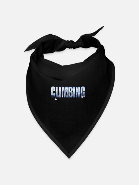 Klettern Bergsteigen Berge Kletterer - Bandana Dreieckstuch - Schwarz