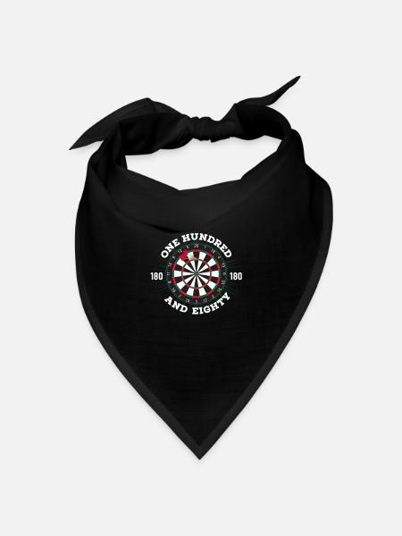 DART ONE UNDRED EIGHTY DARTS 180 - Bandana Dreieckstuch - Schwarz